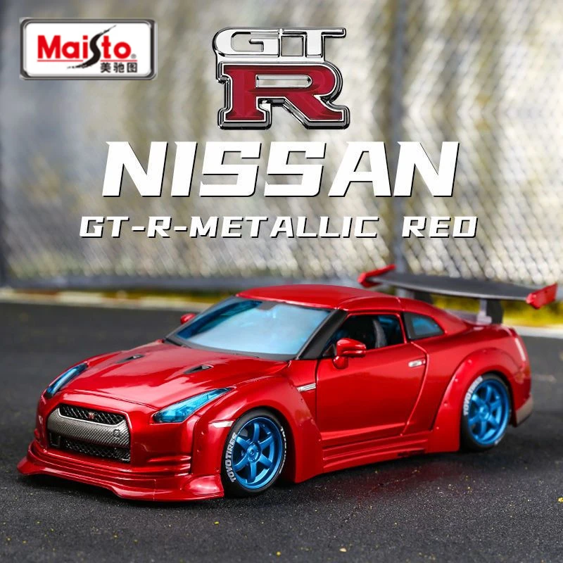 

Модель спортивного автомобиля Maisto 1:24 2009 Nissan GTR из сплава Токио для дрифта литая металлическая игрушка модель гоночного автомобиля высокая имитация детский подарок