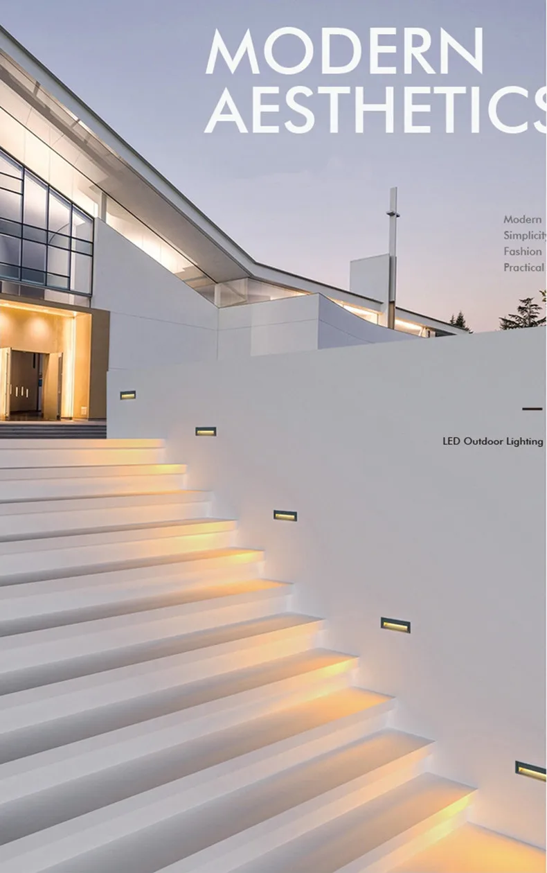 Description Picture 2 of itemIP65 Outdoor Underground light DC12V Waterproof Stair Light Step Light Recessed buried lamp indoor Staircase Step lights 85-265V