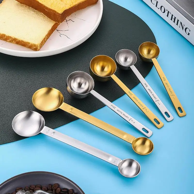 

Kitchen Baking Measuring Spoons Kitchen Spoons For Coffee Bean Measuring Double-End Design Tableware Tool For Flour Spices