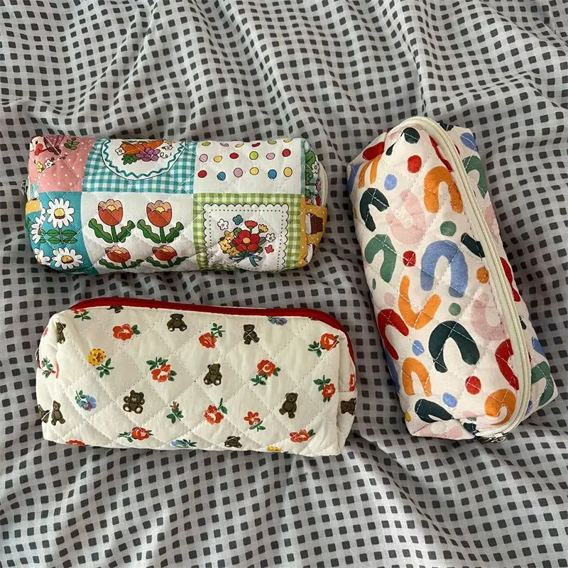 

【Vintage splicing】Original Handmade Pen Bag Grocery Storage Bag in Stock Cute Pencil Case Stationery Supplies Schools&Offices