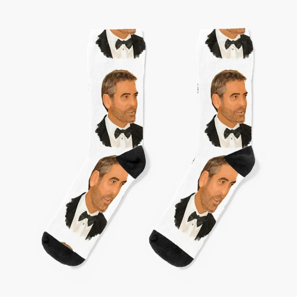 

George Clooney Digital Painting Socks cool snow Socks Women Men's