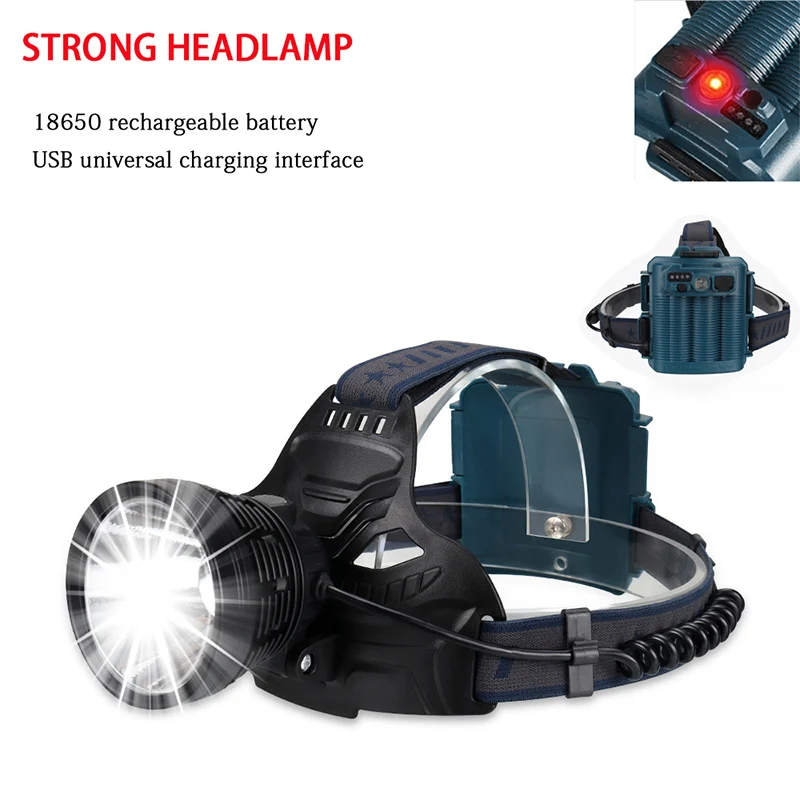 

LED Headlights Camping Searchlights USB Rechargeable Headlamp Flashlights Outdoor Lighting