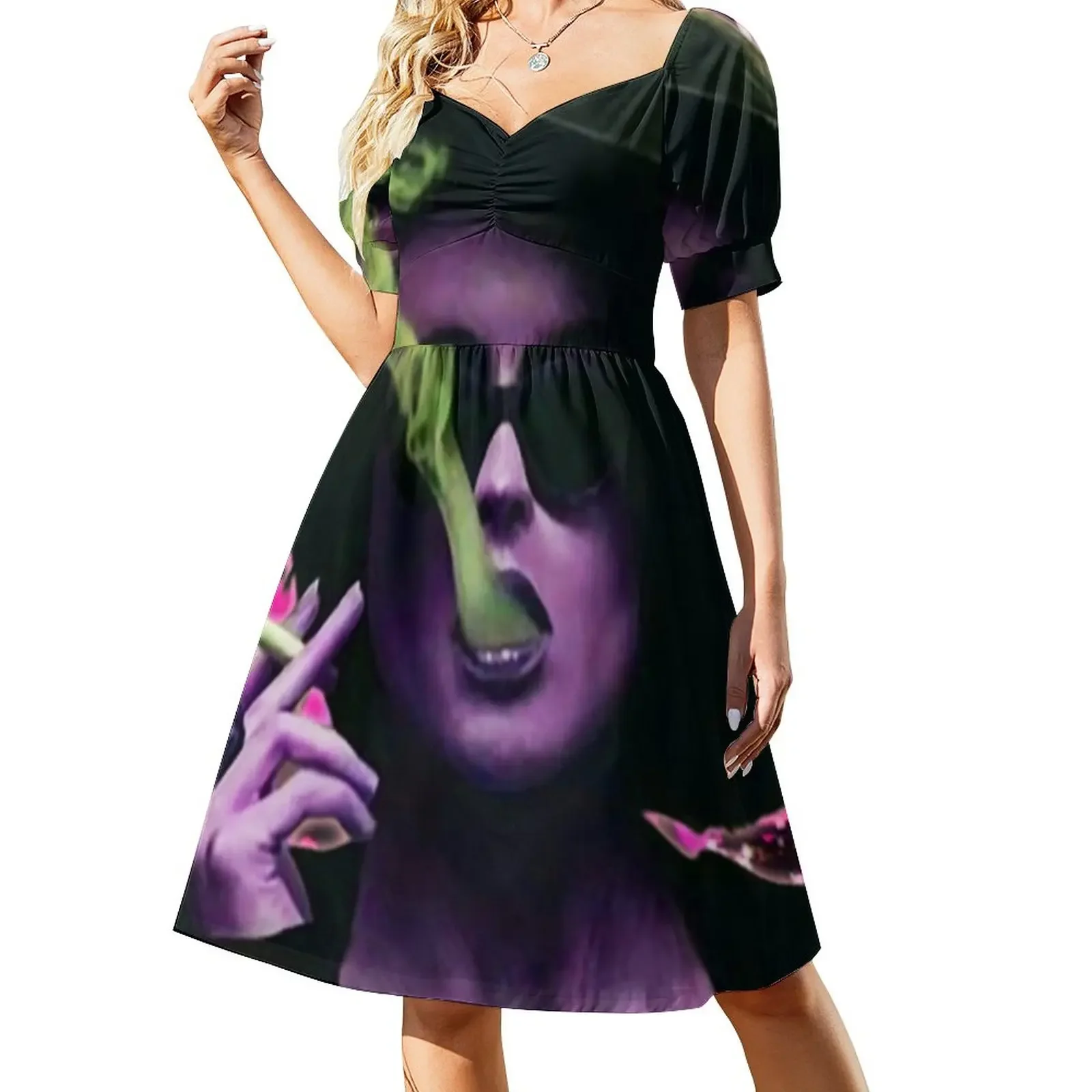 

Marla Singer Fight Club Helena Bonham Carter Digital Art Sleeveless Dress Women's summer long dress Elegant gown