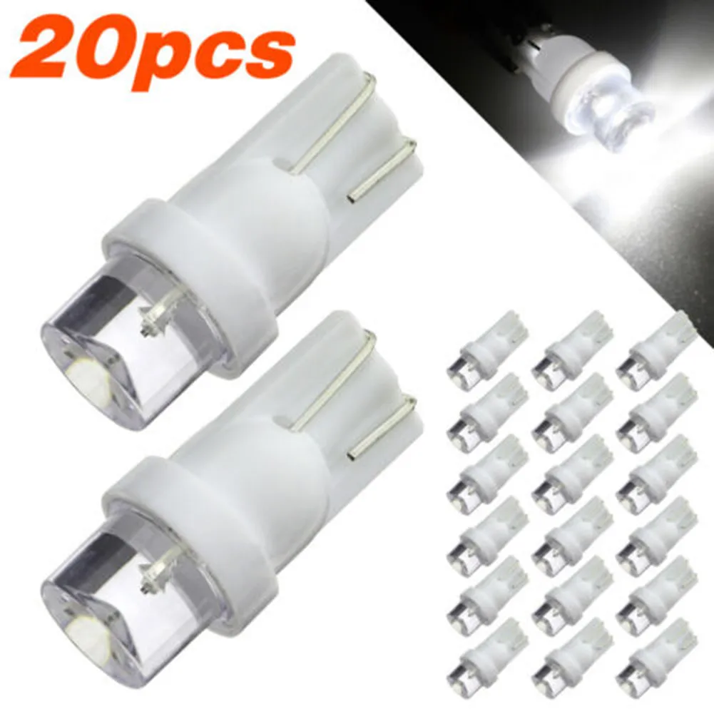 

360° T10 LED Bulb 6000K Car DC12V White 194 20Pcs Dome For Both External Interior Internal Use Map Reading Light