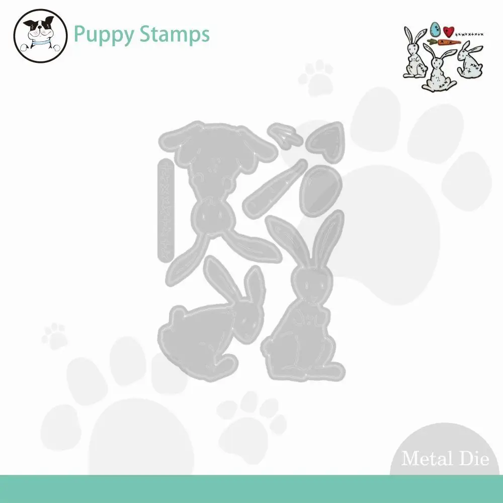 

2023 New Easter Bunny Stitch Metal Cutting Dies DIY Scrapbooking Paper Craft Handmade Make Album Card Punch Embossing Template