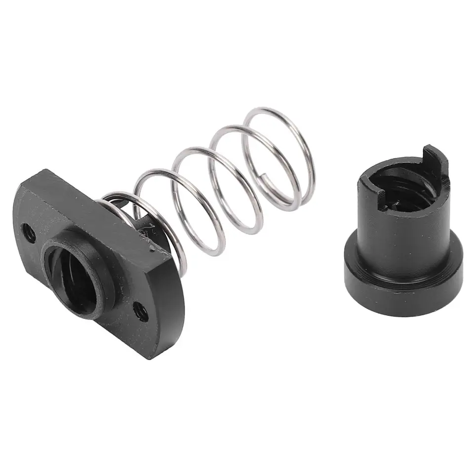 2PCS T8/ Tr8x2/ Tr8x8 Anti Backlash Nut 2mm Pitch/ 8mm Lead 4 Start Spring Loaded Nut Black POM Elimination Gap Nut image 4