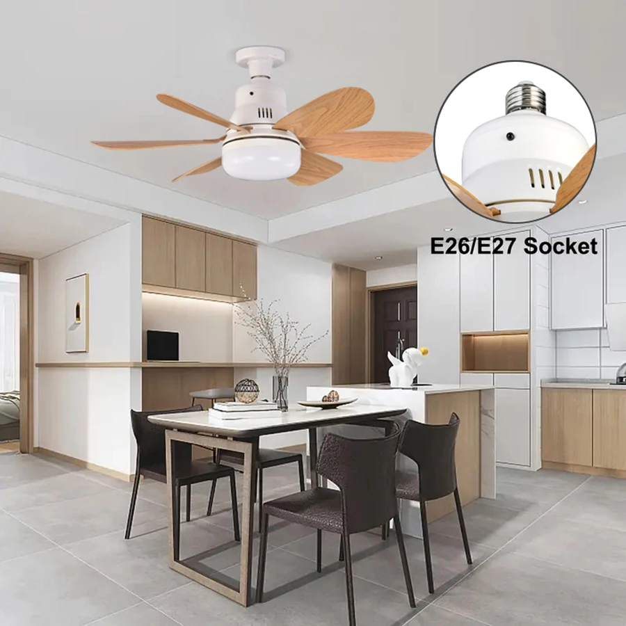 ventilador de techo con luz led soffitto con luce room cooler e27 socket fan led chambre deco ceiling fan with light bombilla 3