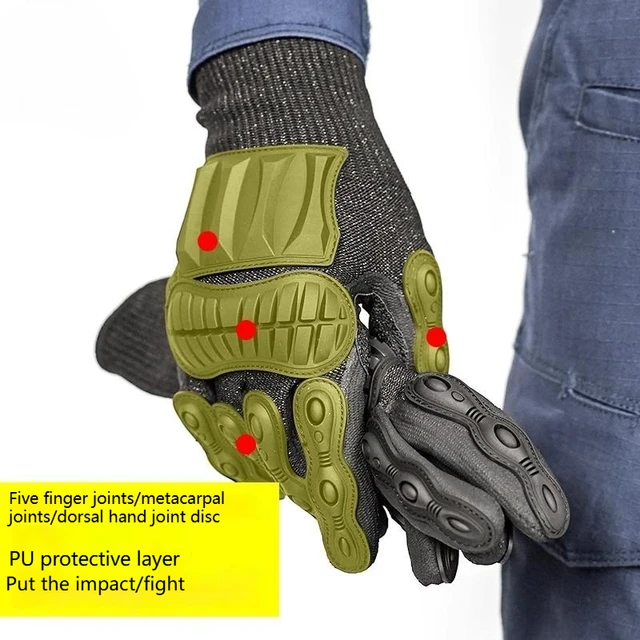 Level 5 Tactical Gloves Professional Anti-cutting stab carbon fiber Military Outdoor Special Forces Combat Knuckle Protection 2