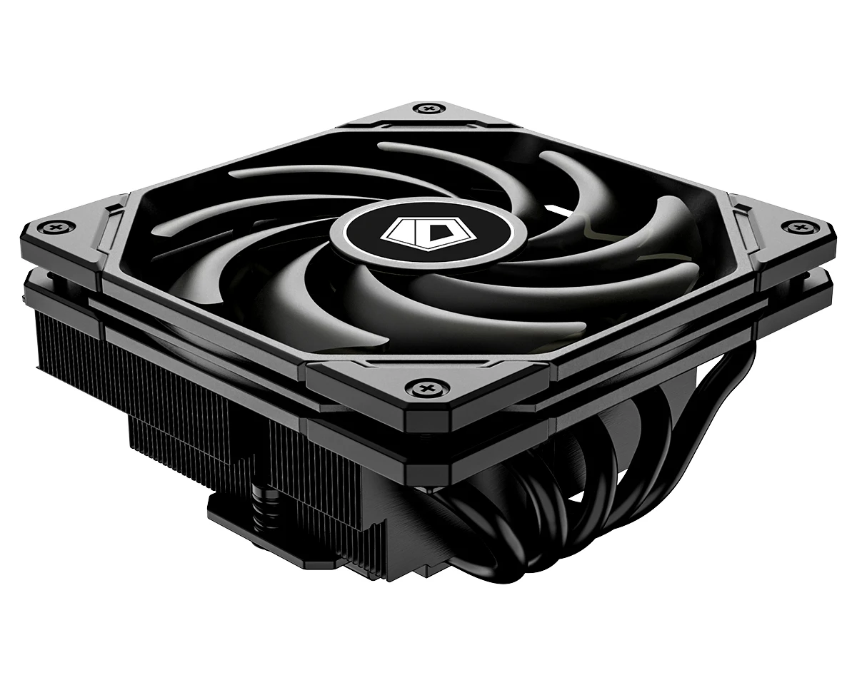 Id-cooling Is55 Black Low Profile Cpu Cooler 55 mm Heighttdp 125wlga1700 am Heatpipes Cpu Air Cooler 120 mm Pwm Fan