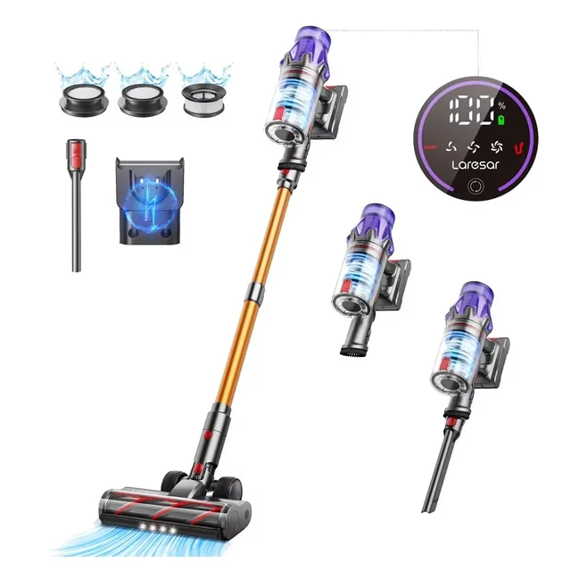Laresar V7 500W 50KPA Suction Power Cordless Vacuum Cleaner  Handheld smart Home appliance Removable Battery Dust Cup 1