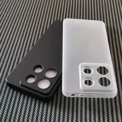 Dual Pack Matte Frosted TPU Silicone Protective Phone Cases for Redmi Note 13ProPlus (1 Clear 1 Black)