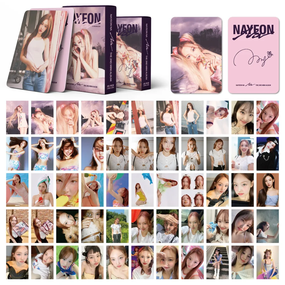 

Kpop Nayeon 2-й мини-альбом NA Box Card 55 шт./Комплект Высокое качество HD фото двусторонняя печать корейский стиль LOMO Card подарок