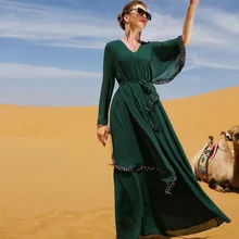 

Caftan Marocain 2Layer Chiffon Abaya Dubai Turkey Islam Pakistan Muslim Long Dress for Women Morocco Kaftan Robe De Soiree Femme