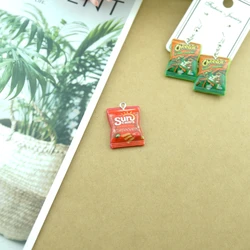 Charming Cute Snacks Potato Chip Pendants for Jewelry Making Wholesale (1)