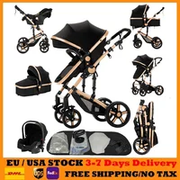 Poussette 3 en 1 bébé poussette landau bébé voitures léger bébé poussettes bébé siège auto bébé landau une main pliable poussette 1