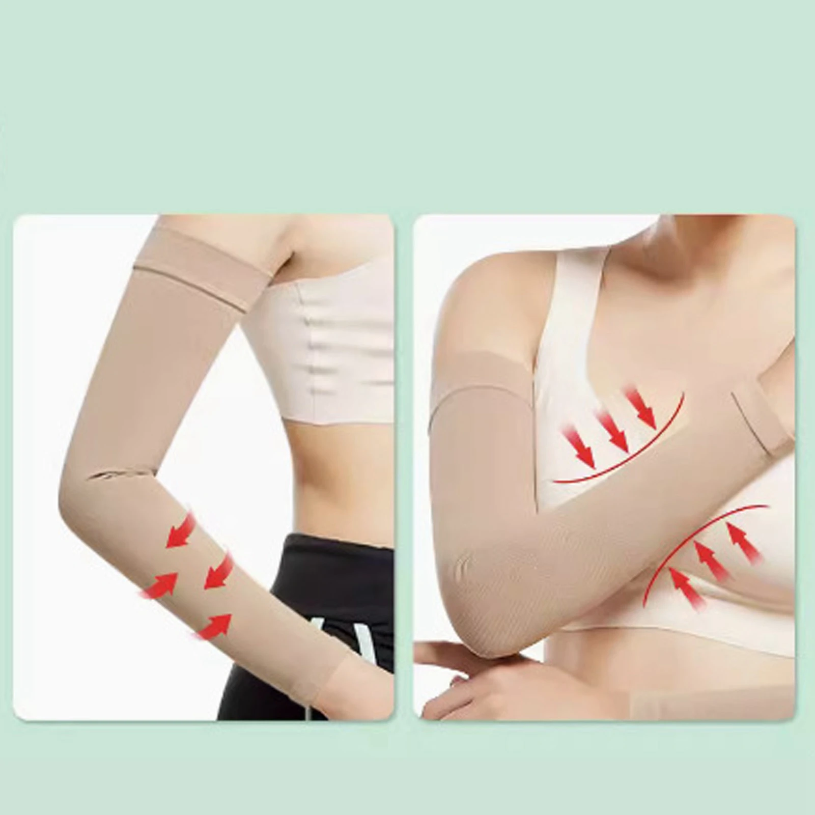 Lymphedema Compression Arm Sleeve for Men Women Elastic Anti Swelling Elbow Palm Support Edema Swelling for Outdoor Sports