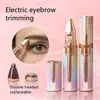 Portable 2 IN 1 Electric Epilator Eyebrow Trimmer Women's Body Facial Lip Epilator Rechargeable Mini Painless Razor Shave Shaver 5