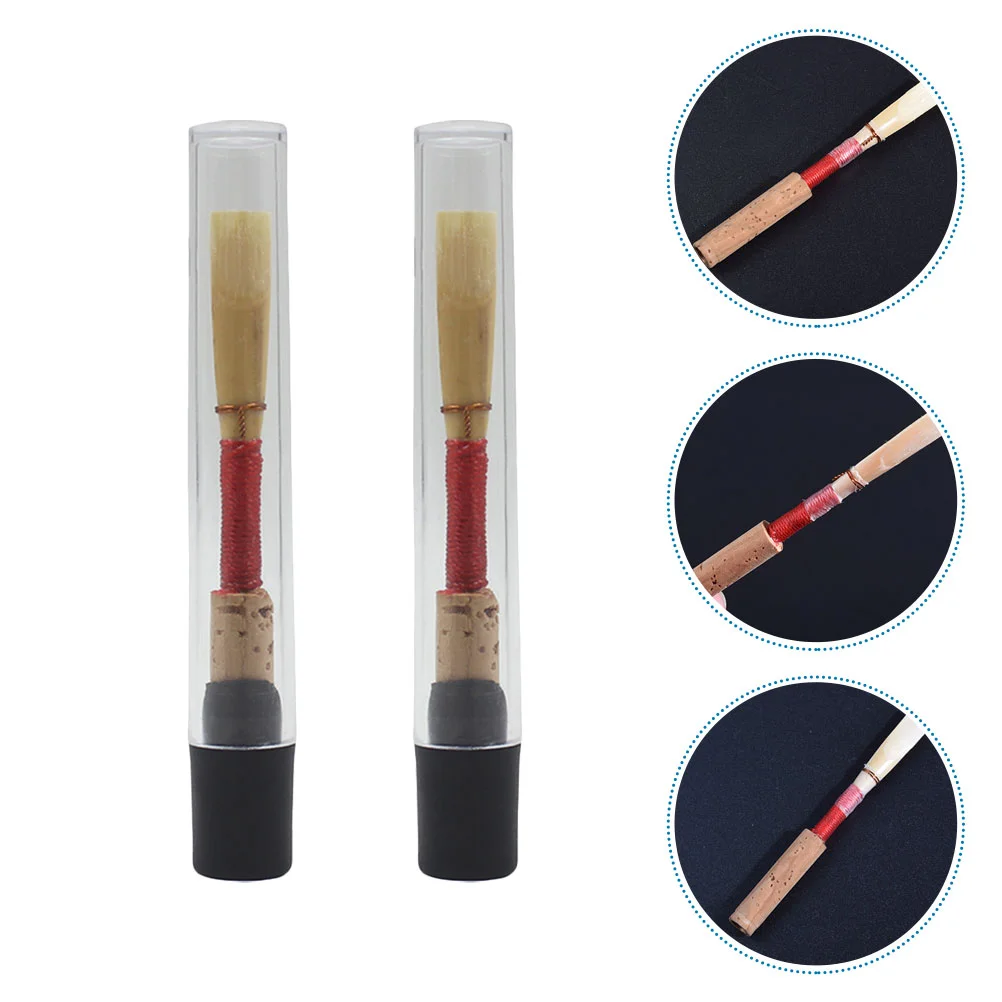 

2 Pcs Oboe Reed Saxophone Instrument Accessories Bamboo Reeds Playing Tools Slices Parts Practical Student Professional