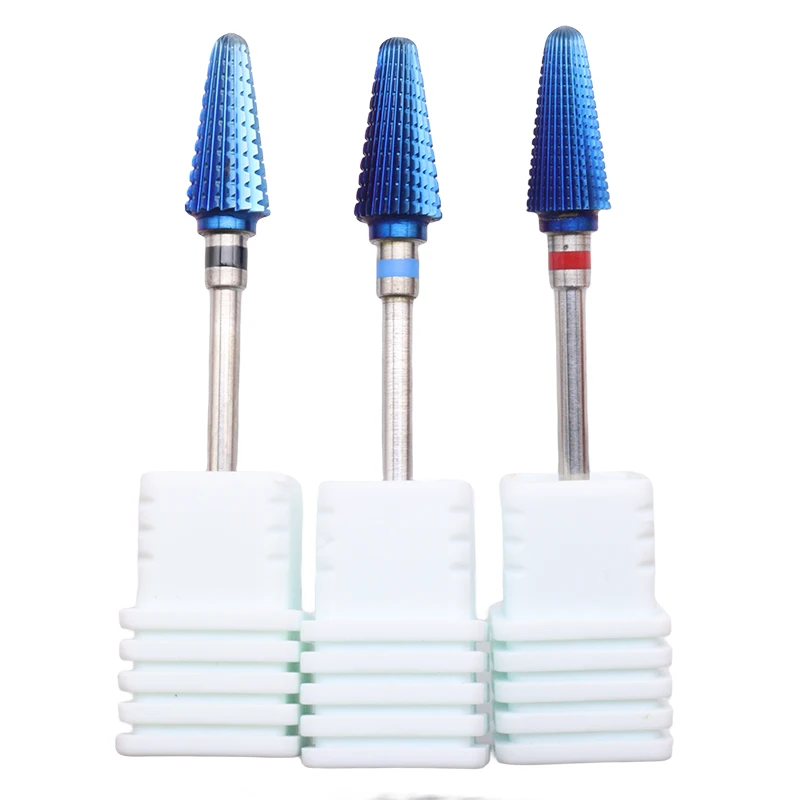 Blue Tornado Bit 3/32 Carbide Nail Drill Bits Milling Cutters For Manicure Remove Gel Electric File Accessories 20pcs diamond nail drill bits set cuticle remover bit 3 32 milling cutter for manicure file pedicure remove gel acrylic tool