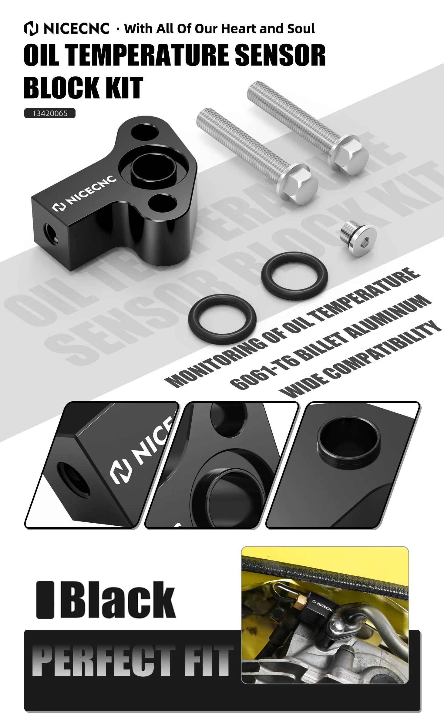 Für Suzuki DR650S DR650SE 1996–2024 Öltemperatursensor-Block-Kit für Suzuki DR 650 S\SE 1996–2024 2023 2022 2021 2020 2019 – Detail 1