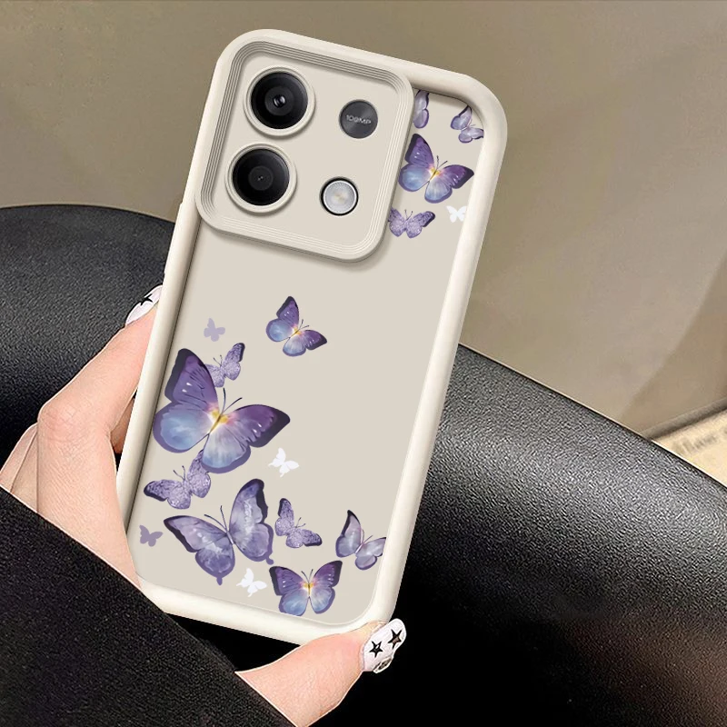 Luxury Purple Butterfly Shockproof Silicone Phone Case | Elegant Protective Cover