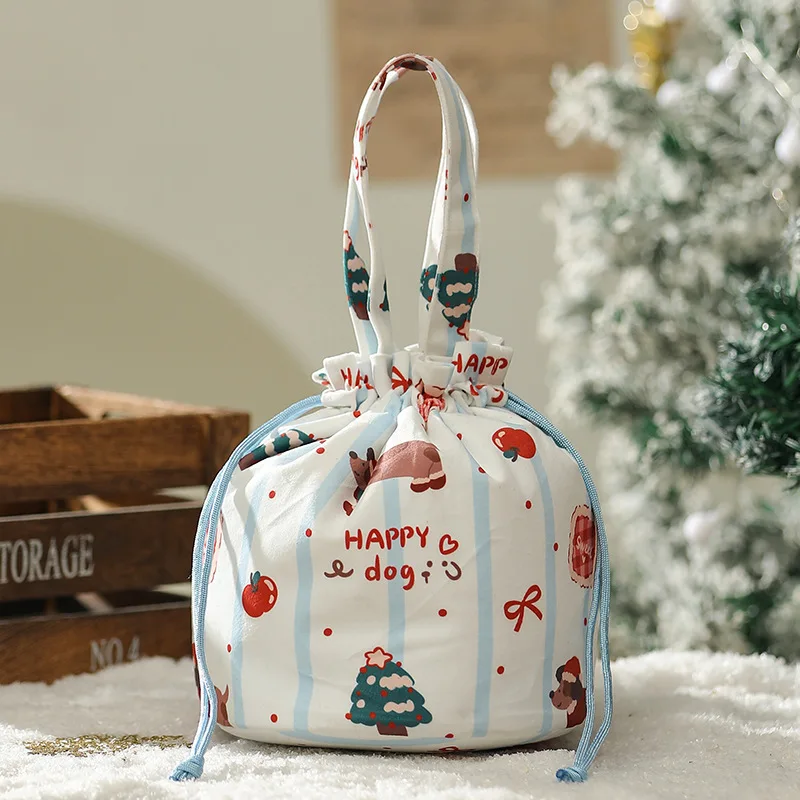 Christmas Candy Gift Bags with Flannel Material for Festive Season
