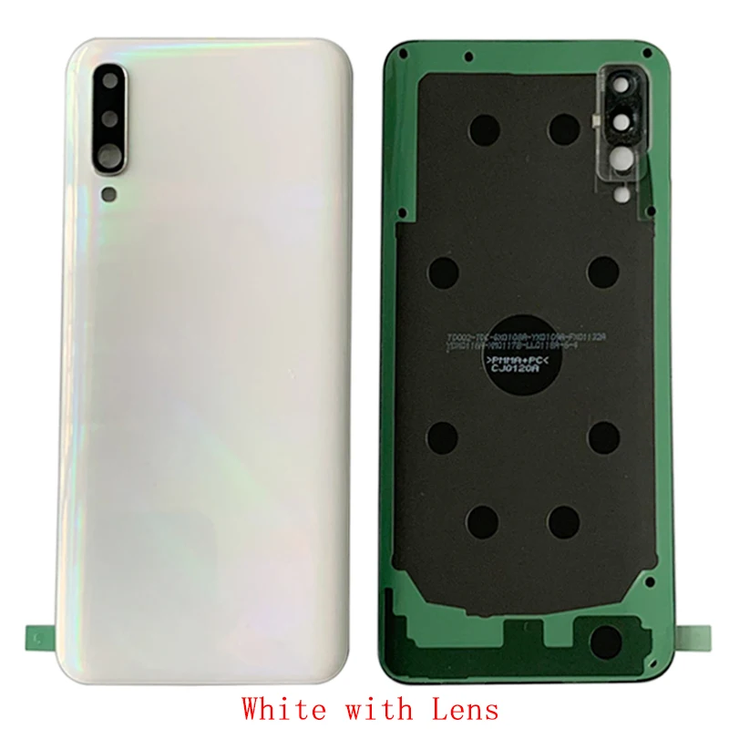 10Pcs/Lot Rear Door Battery Cover Housing Case For Samsung A50 A505 Back Cover with Camera Lens Logo Repair Parts
