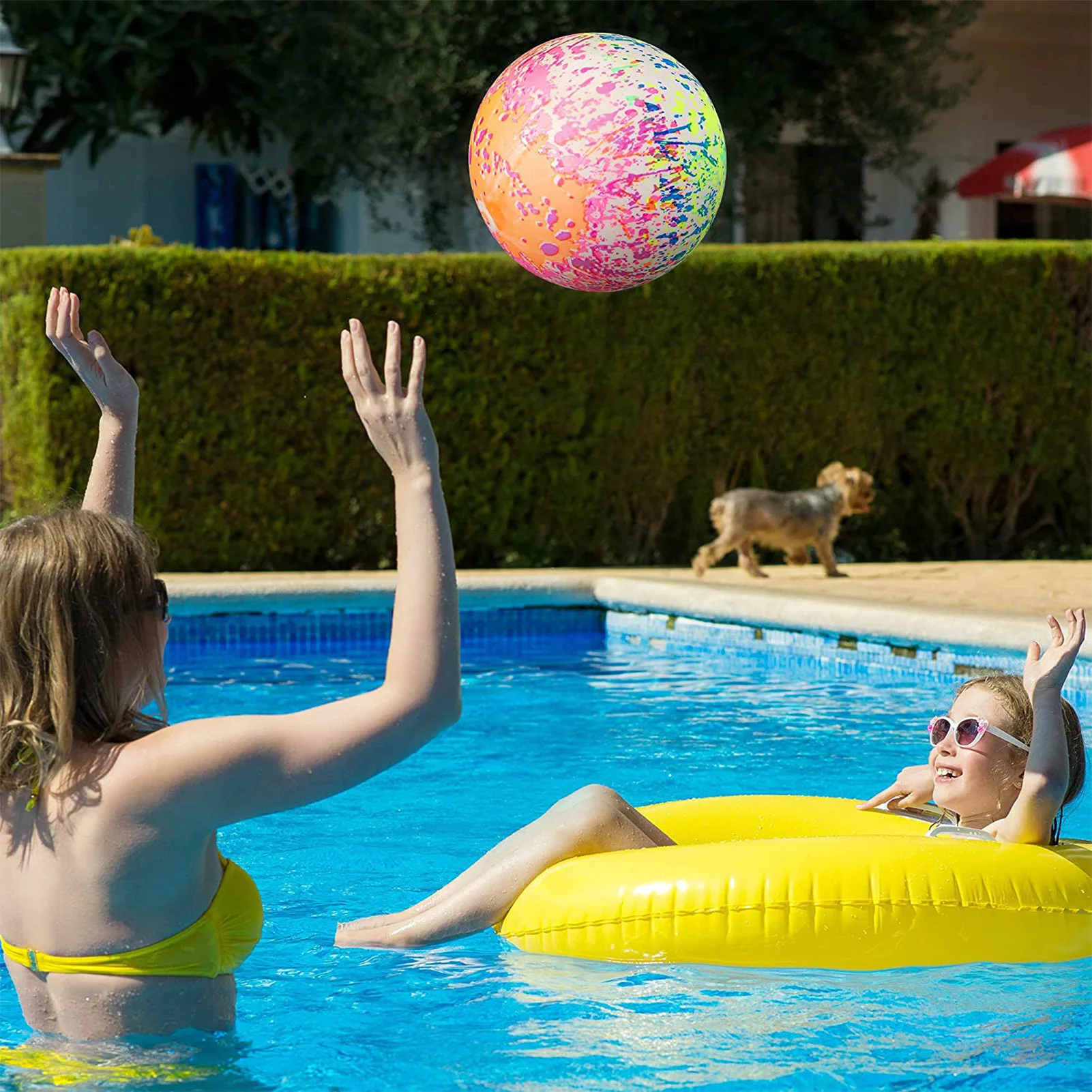 Outdoor Inflatable Beach Ball Summer Water Play Party Pool Toys Kids Toys Transparent Beach Ball Toys Water Sports Accessories 12pcs cheerleading poms squad spirited pom with handle for sports game events dance cheer prop football club party decor