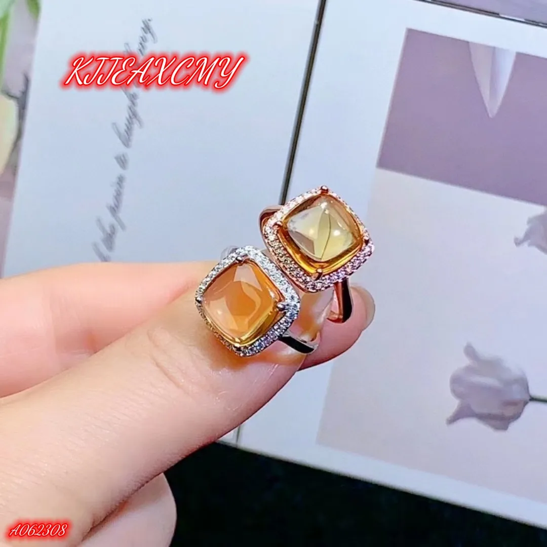 

KJJEAXCMY Brand Boutique Jewelry 925 Sterling Silver Citrine Women's Colorful Gemstone Luxury Ring Girl Handmade Ancient Method