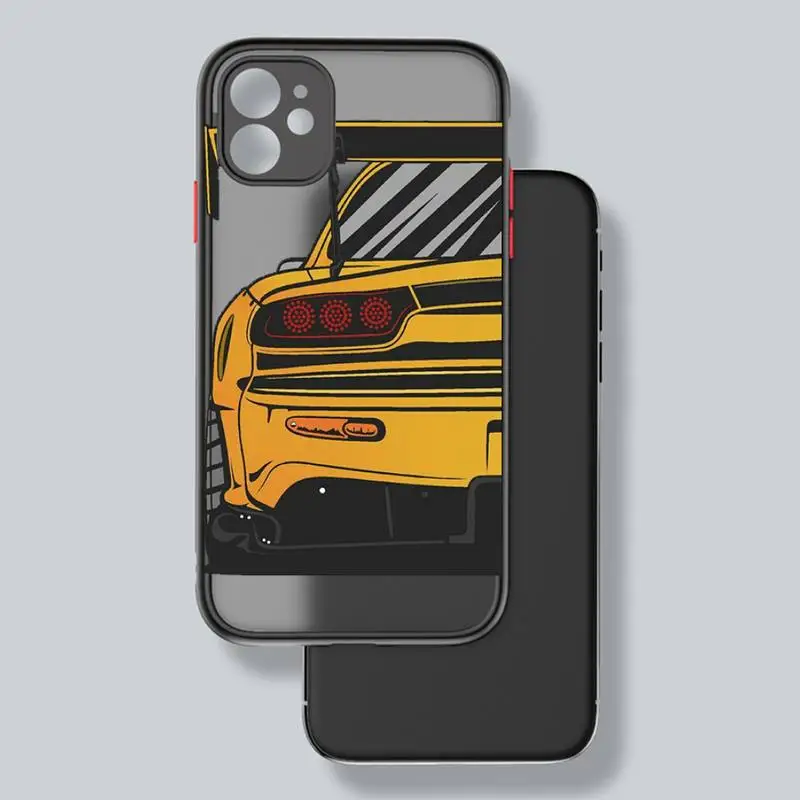 Men's Cool Sports Cars Comic Phone Case - Shockproof Silicone Cover