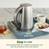 1.7-Liter Stainless Steel Cordless Electric Kettle with 6 Preset Temperatures (White), CPK-17 5