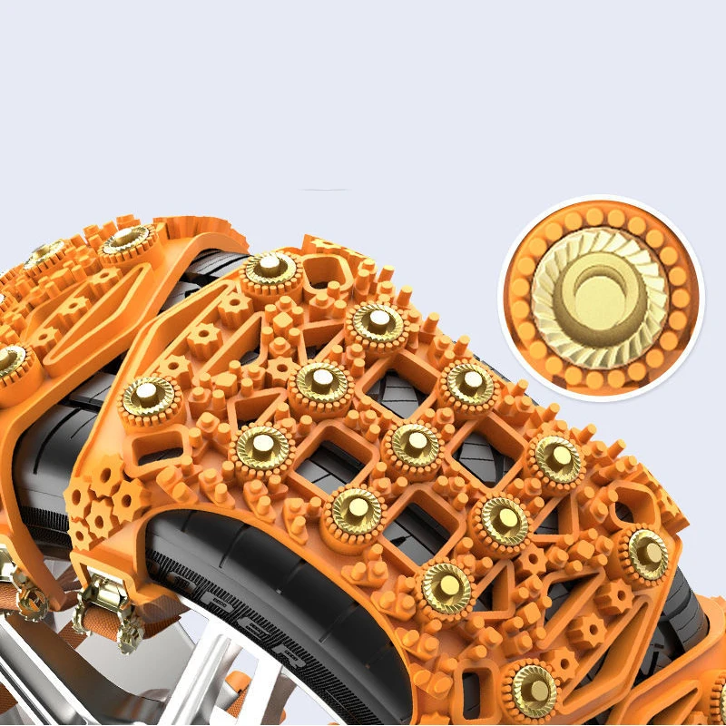 4/6/8 Pcs Car Tire Chain Jack-Free Installation Anti-Skid Device Snow Escape Chain for Off-Road Vehicle Sedan Suv
