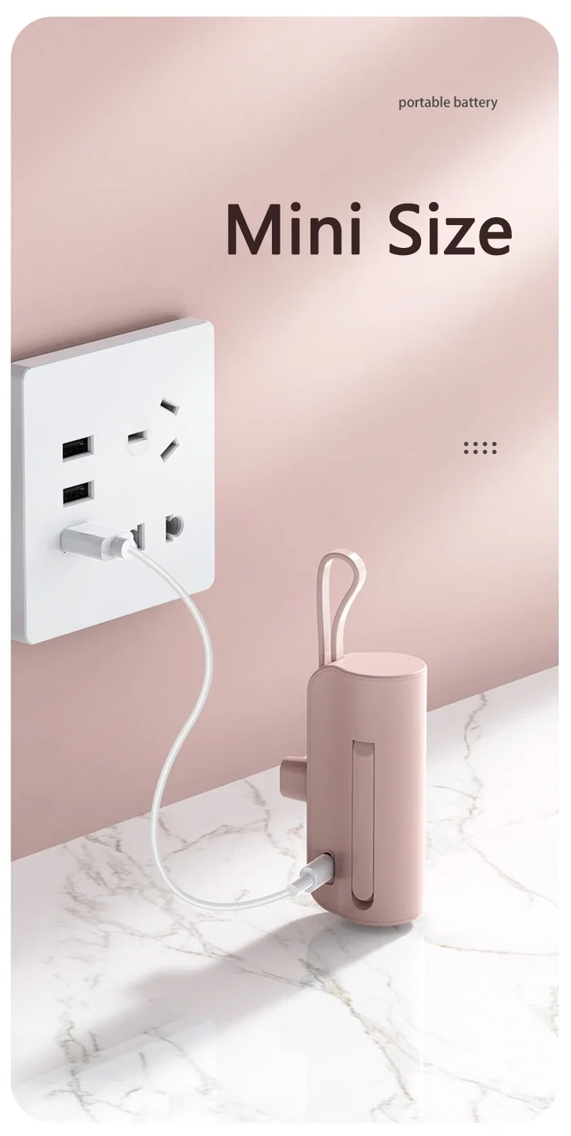 Mini Power Bank 5000 Mah External Battery Charger For Smartphones_voghion.com
