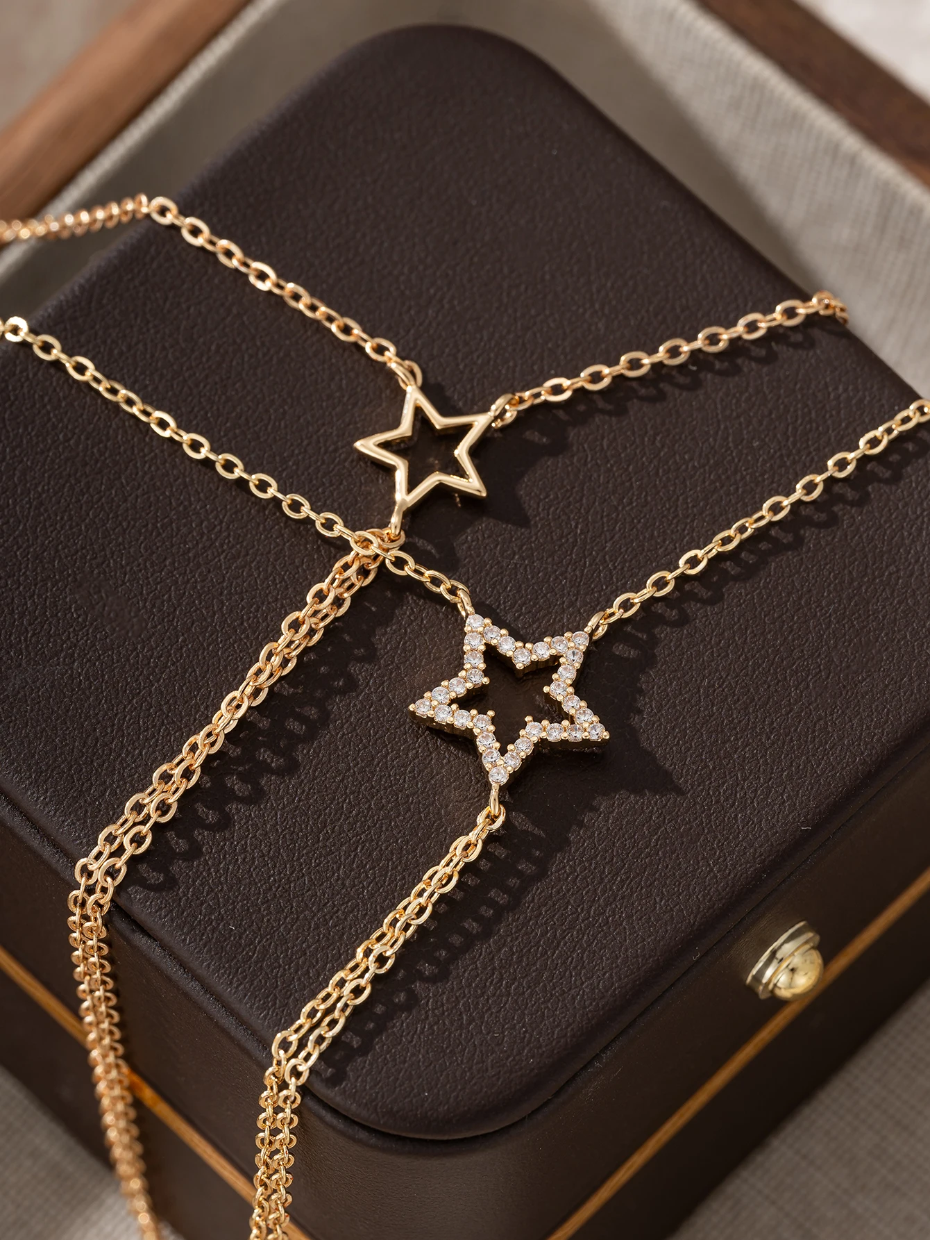 Minimalist Star Design Integrated Ring Bracelet Womens