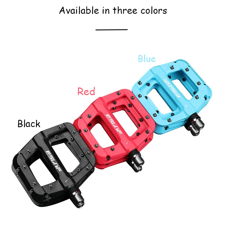 Pédales VTT Plates En Nylon UPANBIKE - 3 Roulements Étanches - Axe 9/16" - 10