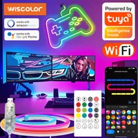 WISCOLOR Tuya LED RGBIC Neon Strip Lights Waterproof With Aleax/Google Home Voice Control Support Smart Life For DIY Home Decor