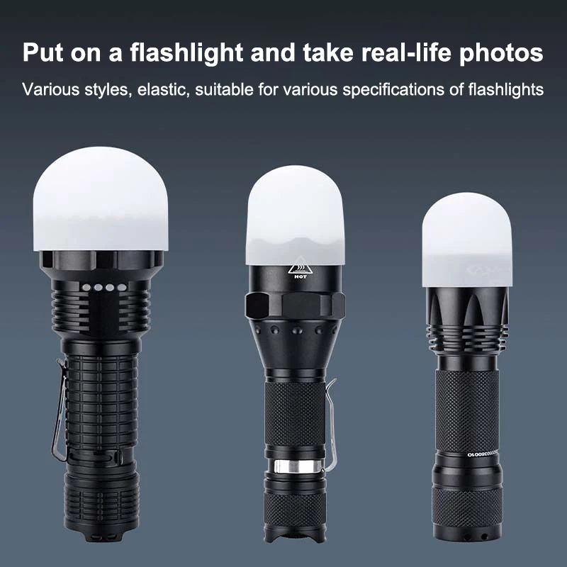 Silicone Elastic Flashlight Lampshade, Set of 2