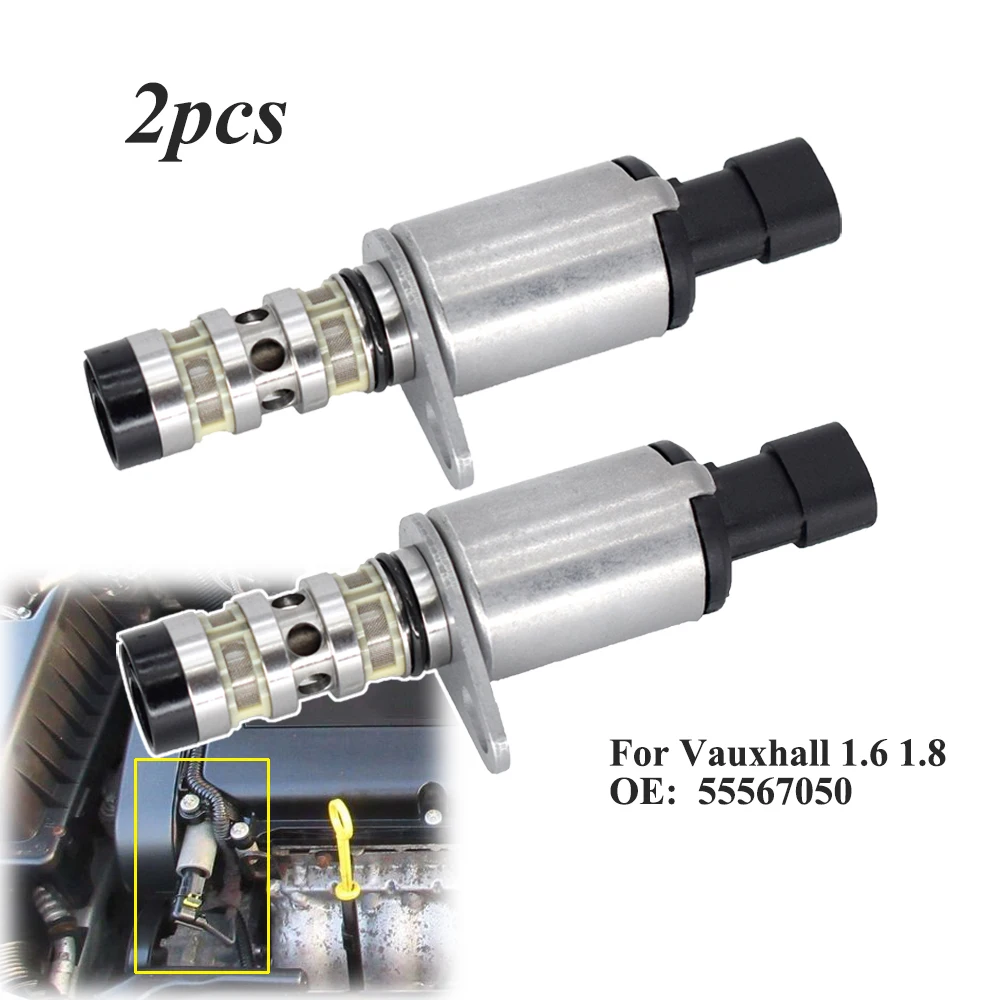 

2pcs Camshaft Cam Control Solenoid Valve For Chevy Saturn Astra Pontiac G3 Vauxhall Opel Mokka Astra H J 55567050 1.6L 1.8L Car