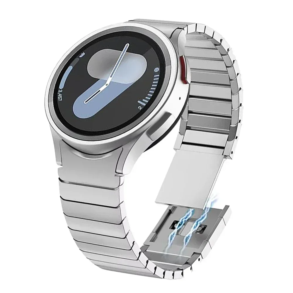 Seamless Stainless Steel Magnetic Link Bracelet Strap