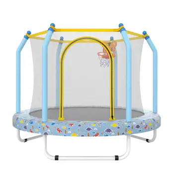 Trampoline for Toddlers Indoor Outdoor with Basketball Hoop Total Protection Safety Approved