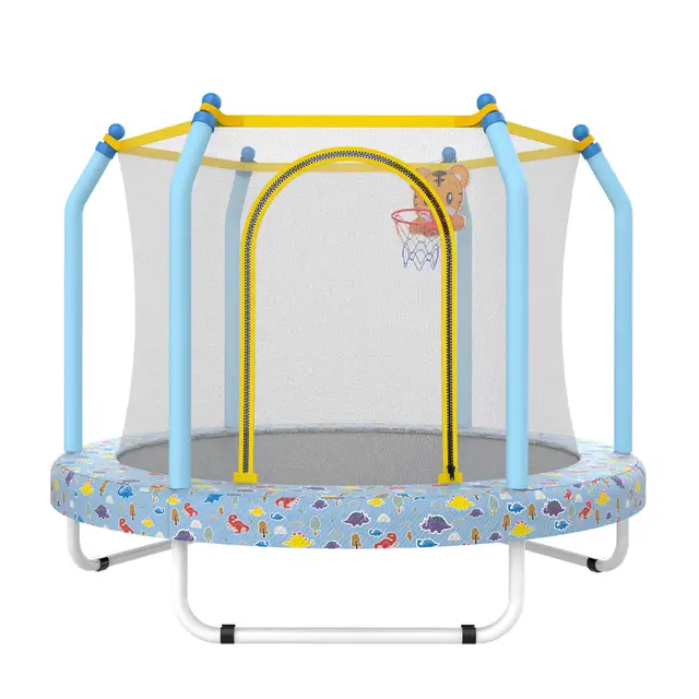 Trampoline for Toddlers Indoor Outdoor with Basketball Hoop Total Protection Safety Approved