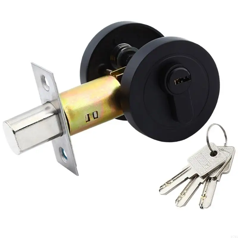 Single Cylinder Deadbolts Key Entry Stainless Steel Lock for 35 50mm Door Portable for Bedrooms Bathrooms and Entrances D7WA