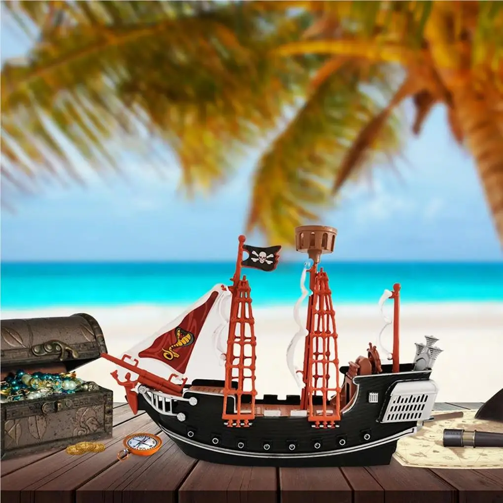 Kinder Piraten Spielzeug Piraten Schiff Spielzeug interessante einzigartige Boote Modell Spielsachen Tisch Ornament Boot Spielzeug für zu Hause Kindergarten