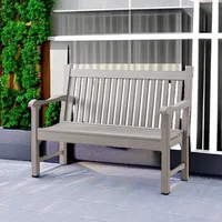 Garden Bench, 2-Person Poly Lumber Patio Bench,All-Weather Outdoor Bench That Never Rot and Fade, Memorial Bench,Suit for Garden 2