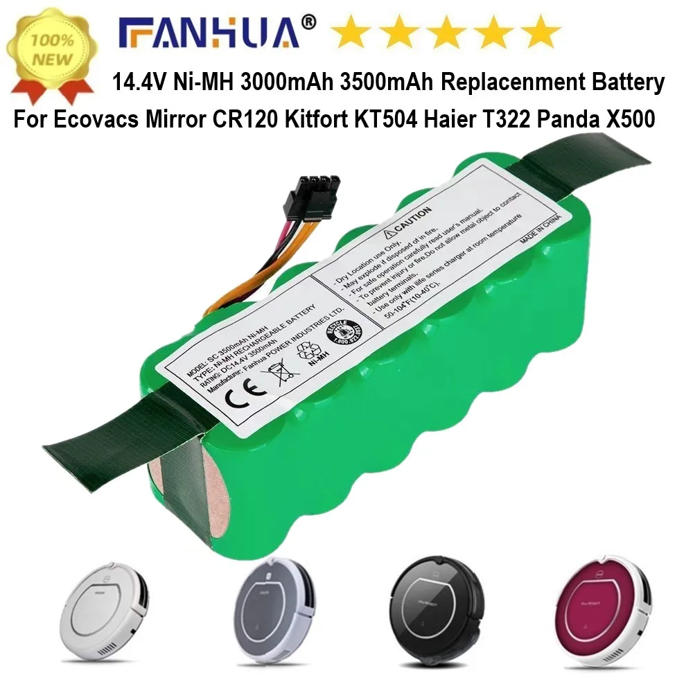 

Battery for Kitfort KT504 Haier T322 T321 T320 T325/Panda X500 X580/Ecovacs Mirror CR120/Dibea X500 X580 Robotic Vacuum cleaner