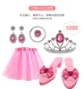 Girls Princess Jewelry Interactive Pretend Play Set Accessories Kits Toy Crown Ring Necklace High Heels Birthday Party Gift 6