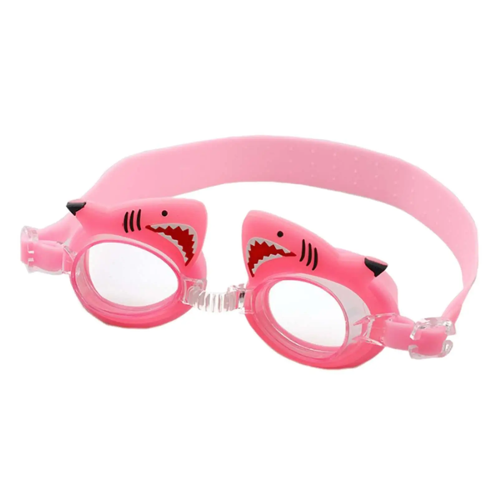 Girls Swim Goggles Swimming Goggles Anti Fog Pink Soft Silicone Cute Cartoon