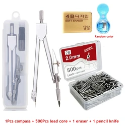 Premium Metal Compass Set with Replacement Refill - Perfect (Value Set A)