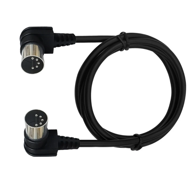 직각 MIDI 케이블 DIN 플러그 소켓 오디오 연장 코드 와이어 Male Din-5pin