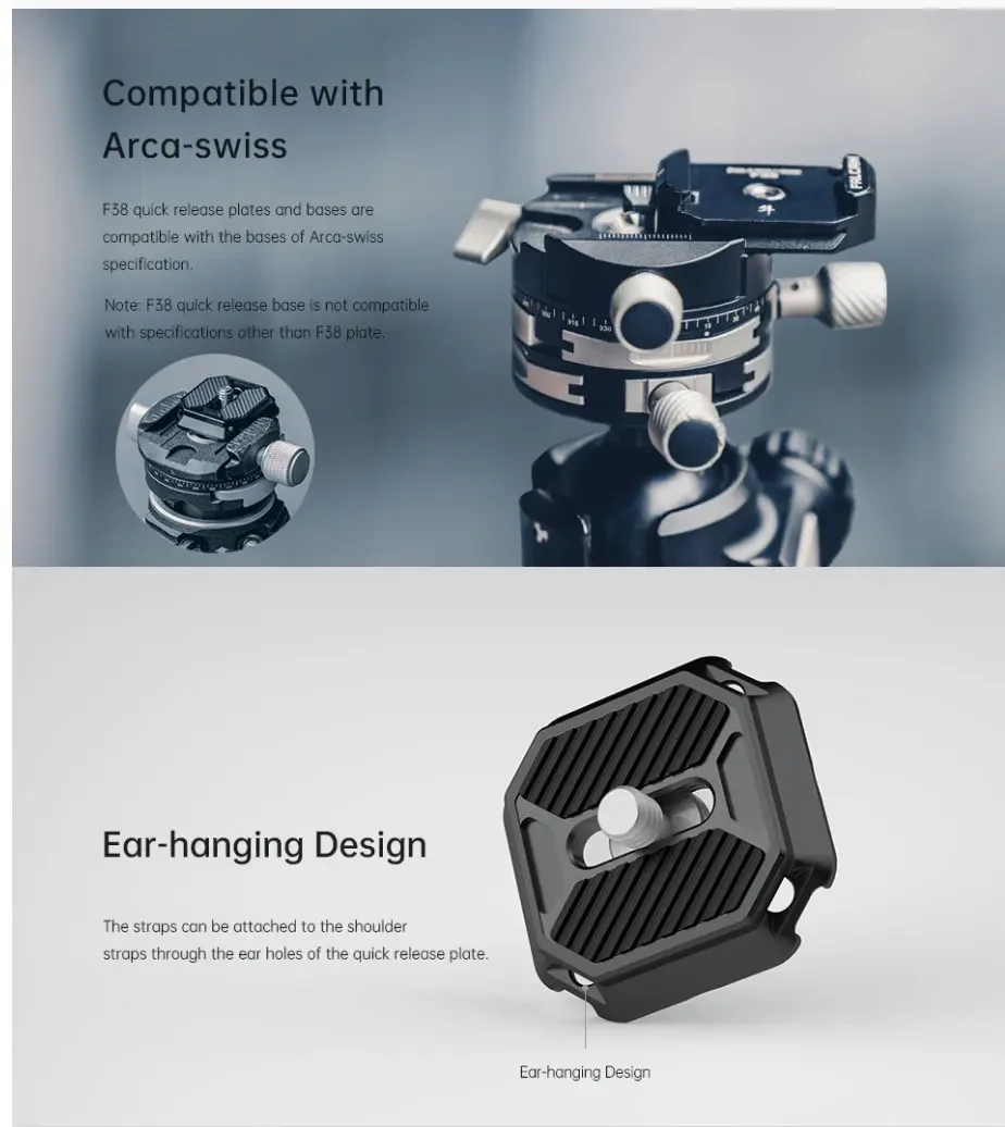 F38 Camera Quick Release Series Dual Screw Thread Plate for DJI ZHIYUN Stabilize